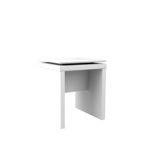 Manhattan Comfort 89552 Lincoln Square End Table in White Gloss